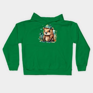 Cute beaver gift ideas Kids Hoodie